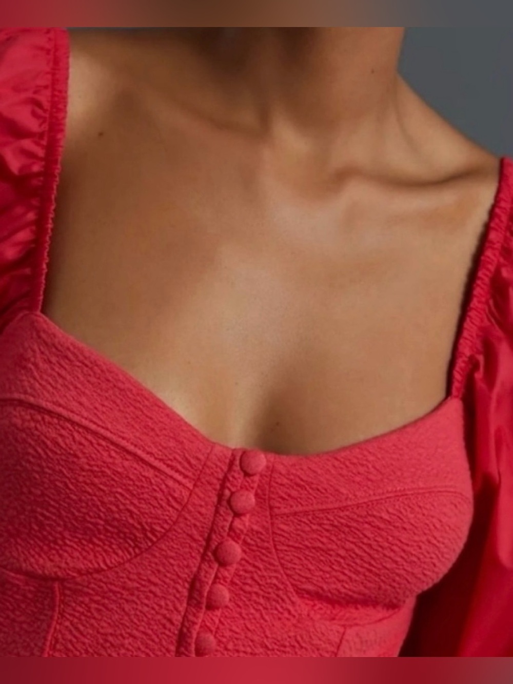 NWT Anthropologie Maeve Red Puff
Sleeve BabyDoll Dress Size XS - Picture 3 of 10
